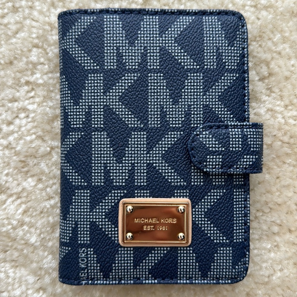 Authentic Michael Kors Passport Holder in Blue